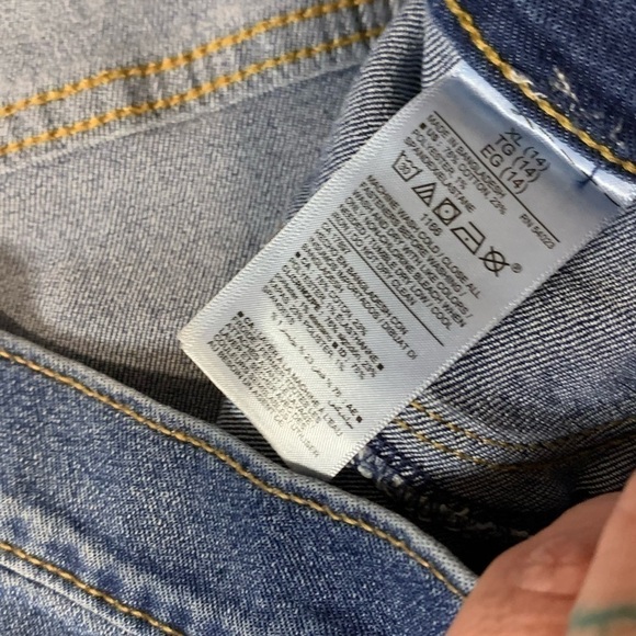 Old Navy girls skinny built in tough pull on blue jeans XL/14 - Picture 5 of 6